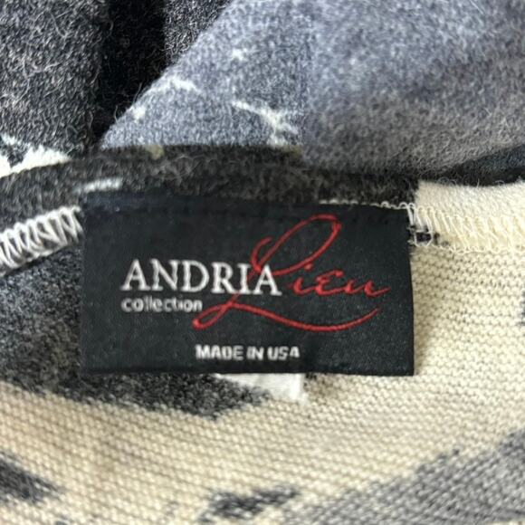 Andria Lieu Black Gray Abstract Print Scoop Neck Sleeveless Tank Top Size Large - Picture 6 of 8